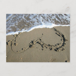 Carte Postale Beach Heart