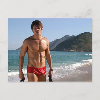 Carte Postale Beach Hunk