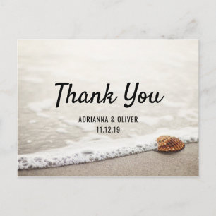 Carte Postale Beach Waves Merci Mariage