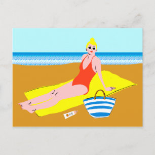 Carte Postale Beachy Keen - Jaune