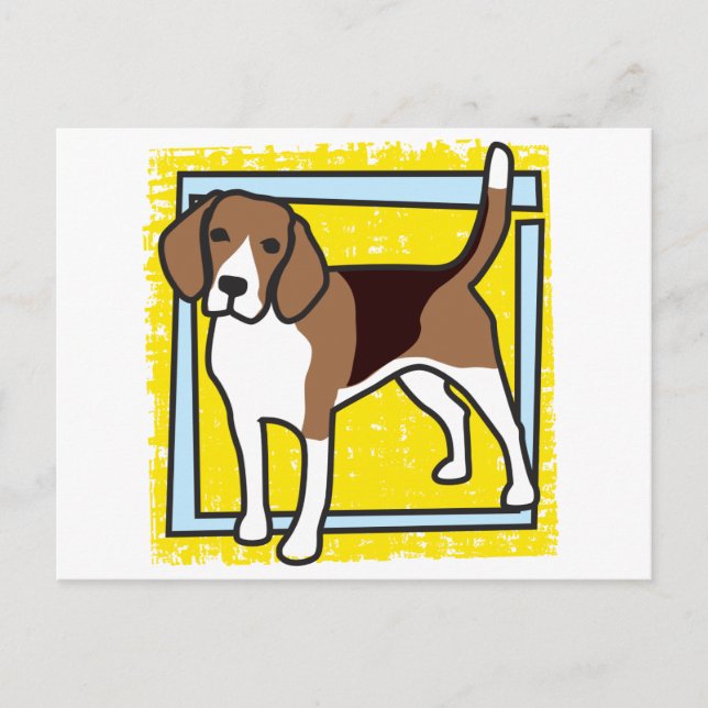 CARTE POSTALE BEAGLE (Devant)