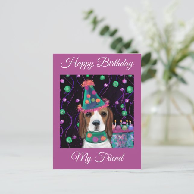 Carte Postale Beagle (Debout devant)