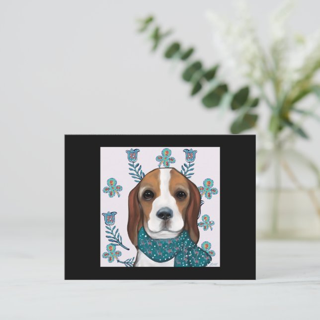 Carte Postale Beagle (Debout devant)