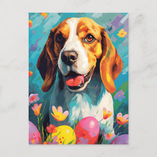 Carte Postale Beagle Bonne Pâques
