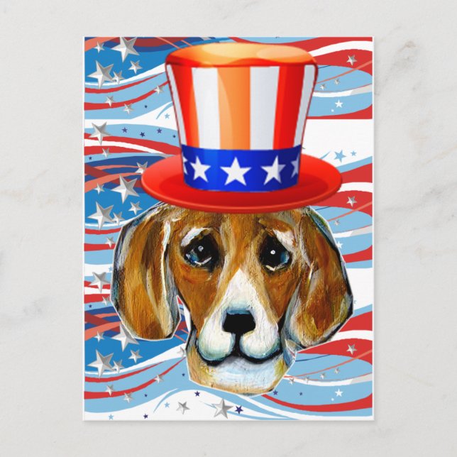 Carte Postale Beagle du 4 juillet (Devant)