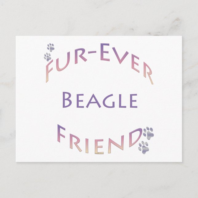 Carte Postale Beagle Furever (Devant)