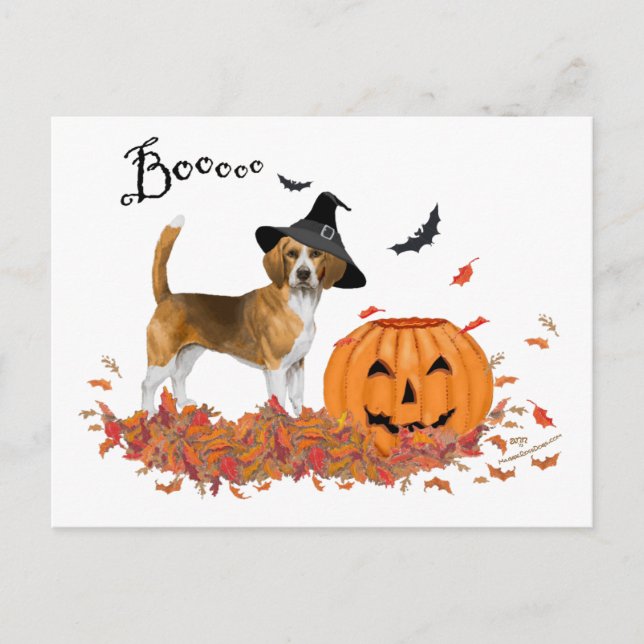 Carte Postale Beagle Halloween (Devant)
