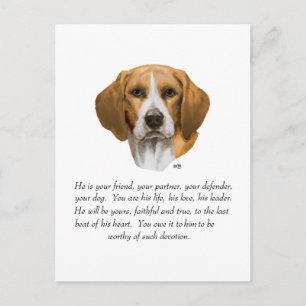 Carte Postale Beagle Keepsaké MALE