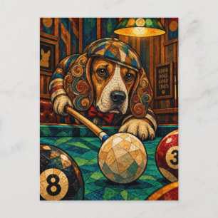 Carte Postale Beagle, Mosaïque Géométrique