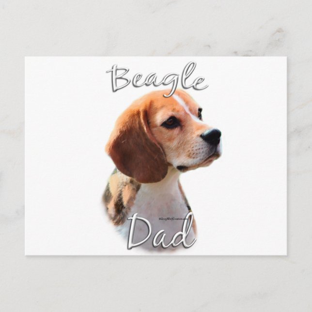 Carte Postale Beagle papa 2 (Devant)