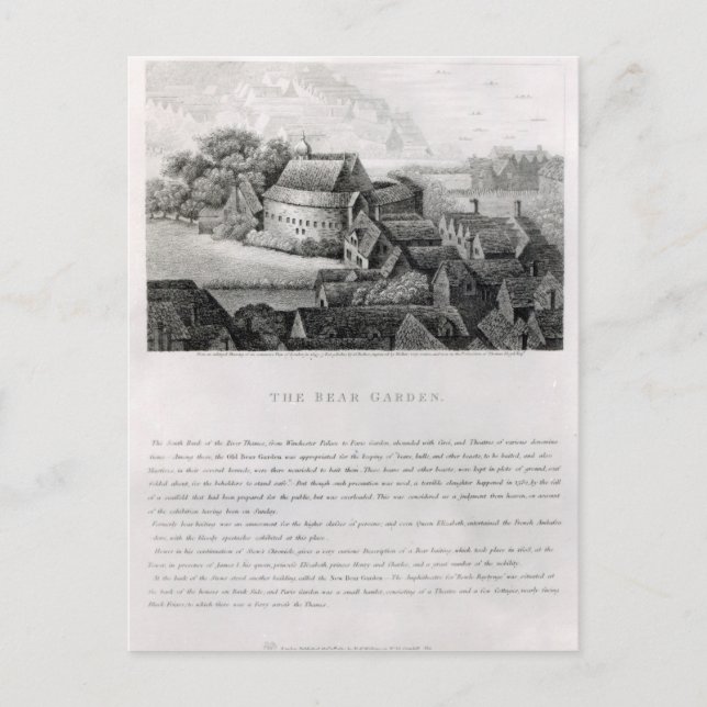 Carte Postale Bear Garden, 1647 (Devant)