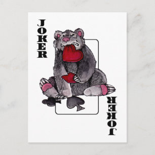 Carte Postale Bear Joker