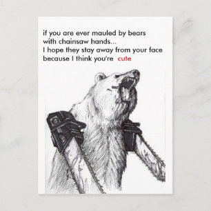 Carte Postale Bear Mauling Romance