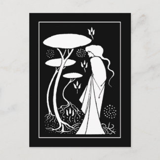Carte Postale Beardsley Sorceress LeFay Post Card
