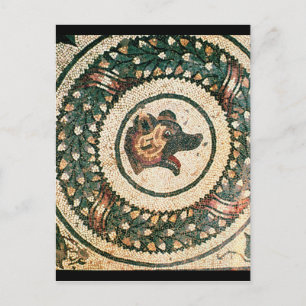 Carte Postale Bear's Head, mosaïque romaine, début 4ème siècle