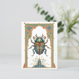 Carte Postale Beatle bleu steampunk orange