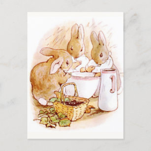 Carte Postale Beatrix Potter du conte de Pierre le lapin