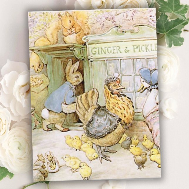 Carte Postale Beatrix Potter Le conte du gingembre et des chaton (Créateur téléchargé)