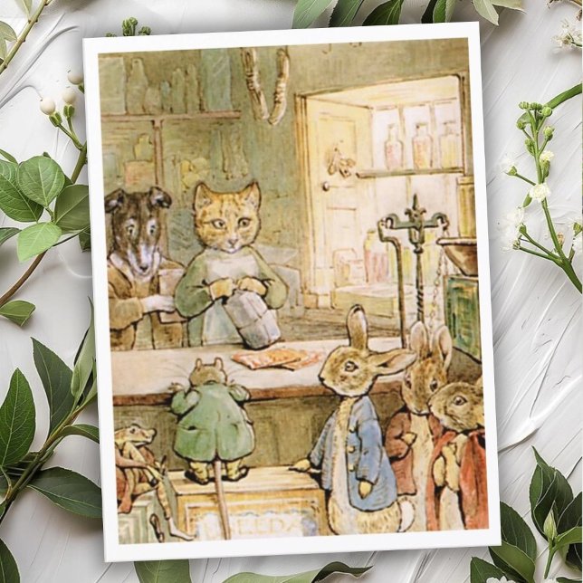 Carte Postale Beatrix Potter Le conte du gingembre et des chaton (Créateur téléchargé)