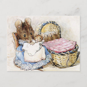 Carte Postale Beatrix Potter Mère et souris bébé