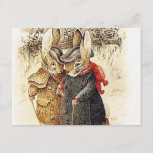 Carte Postale Beatrix Potter - Peter Rabbit Walk d'hiver