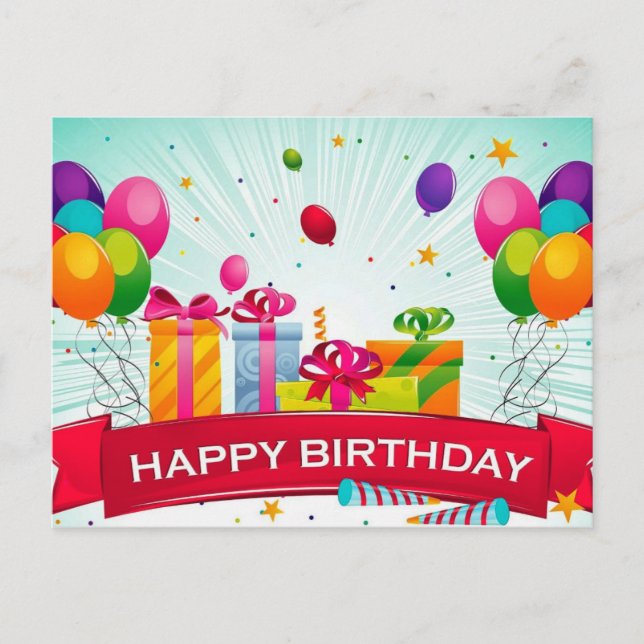 Carte Postale Beau amour violet Joyeux anniversaire (Devant)