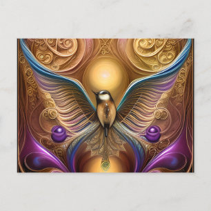 Carte Postale Beau Art Whimsical Steampunk Oiseaux