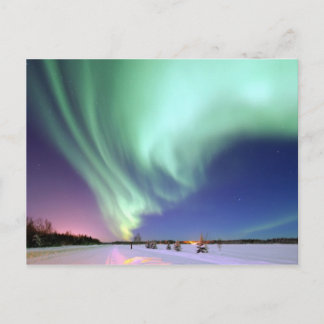 Carte Postale Beau Aurora Borealis Alaska hiver
