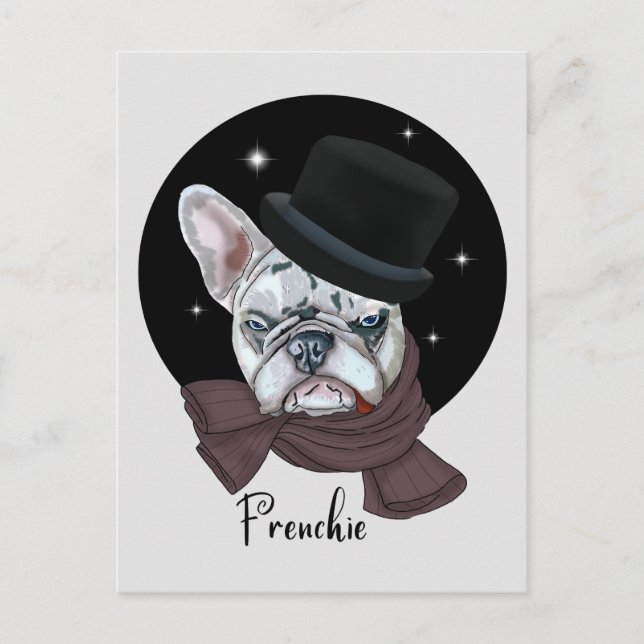 Carte Postale Beau Bouledogue. Frenchie (Devant)