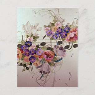 Carte Postale Beau champ de musique