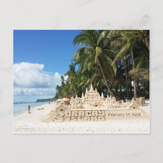 Carte Postale Beau Château de Boracay - Personnaliser DATE (Devant)
