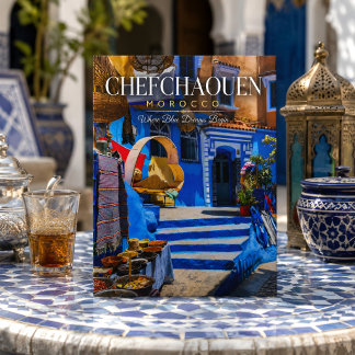 Carte Postale Beau Chefchaouen Bleu Maroc Medina Rues