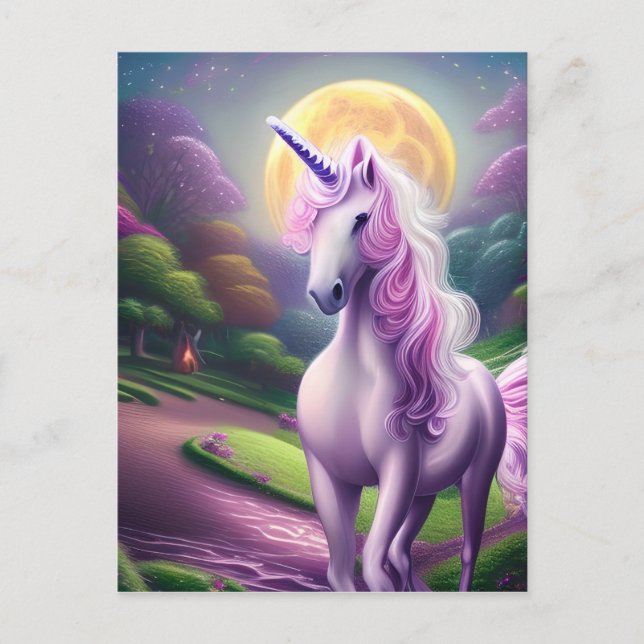 Carte Postale Beau Cheval de licorne Whimsical (Devant)