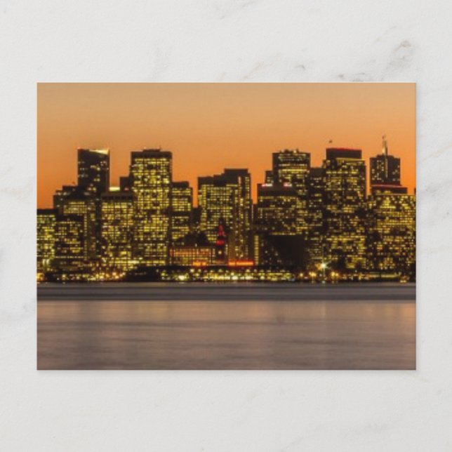 Carte Postale Beau coucher de soleil à San Francisco (Devant)