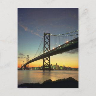 Carte Postale Beau coucher de soleil : Bay Bridge, San Francisco