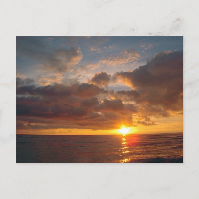 Carte Postale Beau coucher de soleil de Maui (Devant)