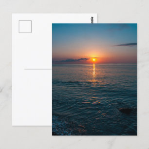 Carte Postale Beau coucher de soleil en mer. Batumi Géorgie