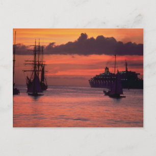 Carte Postale Beau coucher de soleil : Port de Bridgetown, Barba