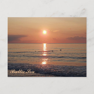 Carte Postale Beau coucher de soleil sur la mer Baltique Photo C