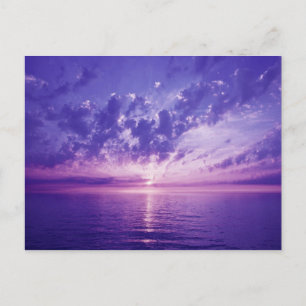 Carte Postale Beau coucher de soleil violet