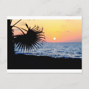 CARTE POSTALE BEAU COUCHER DU SOLEIL DE PLAGE