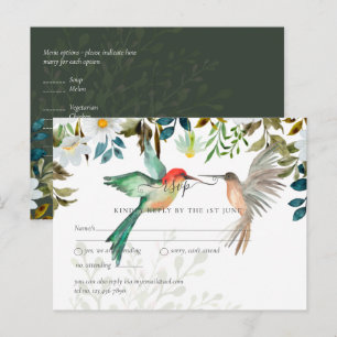 Carte Postale Beau COUPLE de COLIBRIS Mariage