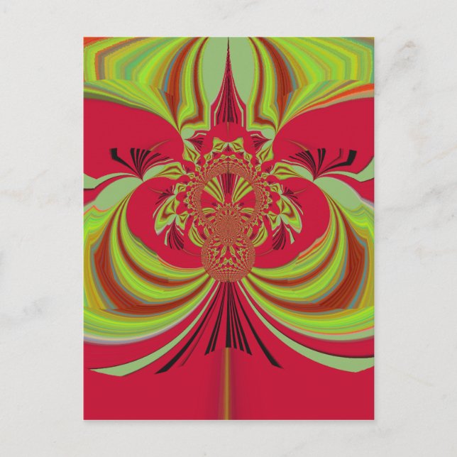 Carte Postale Beau design jaune rouge. Code vecteur d'inspiratio (Devant)