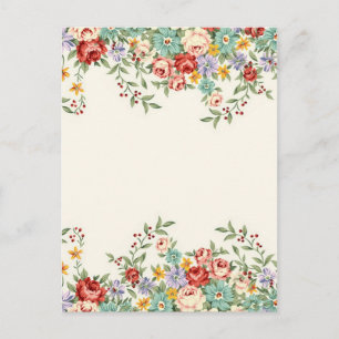 Carte Postale Beau élégant vintage printemps bouquets floraux