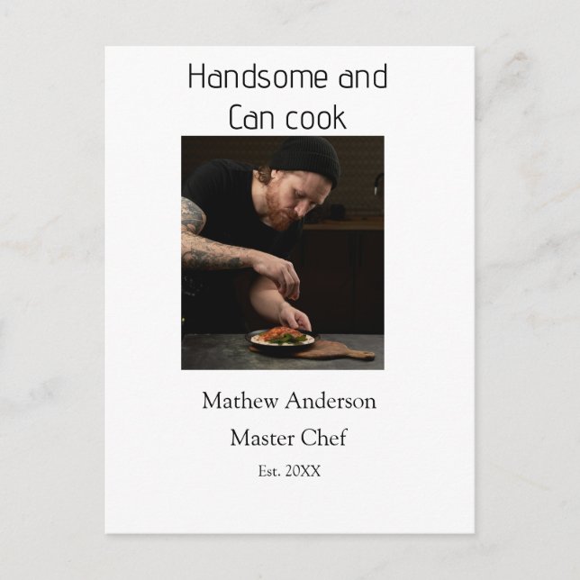 Carte Postale Beau et peut cuisiner ajouter le nom du maître cui (Devant)
