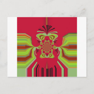 Carte Postale Beau Extraordinaire Africain rouge Motif Motif