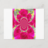 Beau Extraordinaire Roses rouges Motif Kaleidoscop