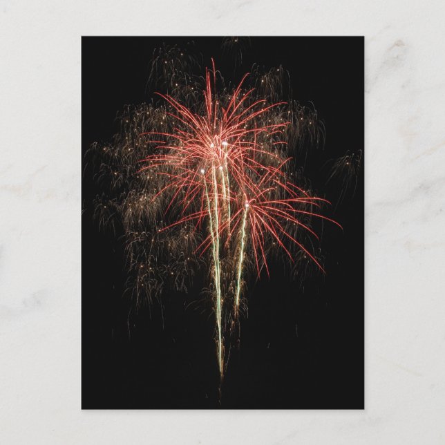 Carte Postale Beau feu d'artifice sur le ciel noir arrière - pla (Devant)