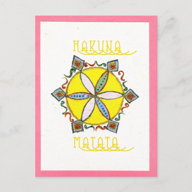 Carte Postale Beau Inspirationnel Star Floral Vector Motif (Devant)