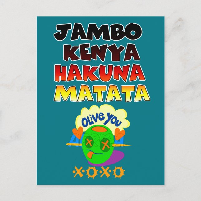 Carte Postale Beau Jambo Kenya Hakuna Matata Beau Art (Devant)